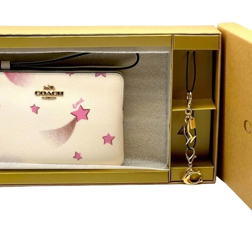 Coach Boxed Star Print Wristlet & Charms Gift Set – Holiday Ready – NWT - Picture 10 of 16